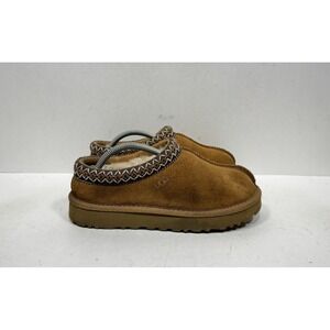 Ugg Tasman Chestnut Slippers Women's Size 6 Brown Suede Braided Collar Slip On